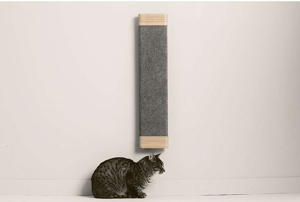 Cat below Japandi Cat Scratcher